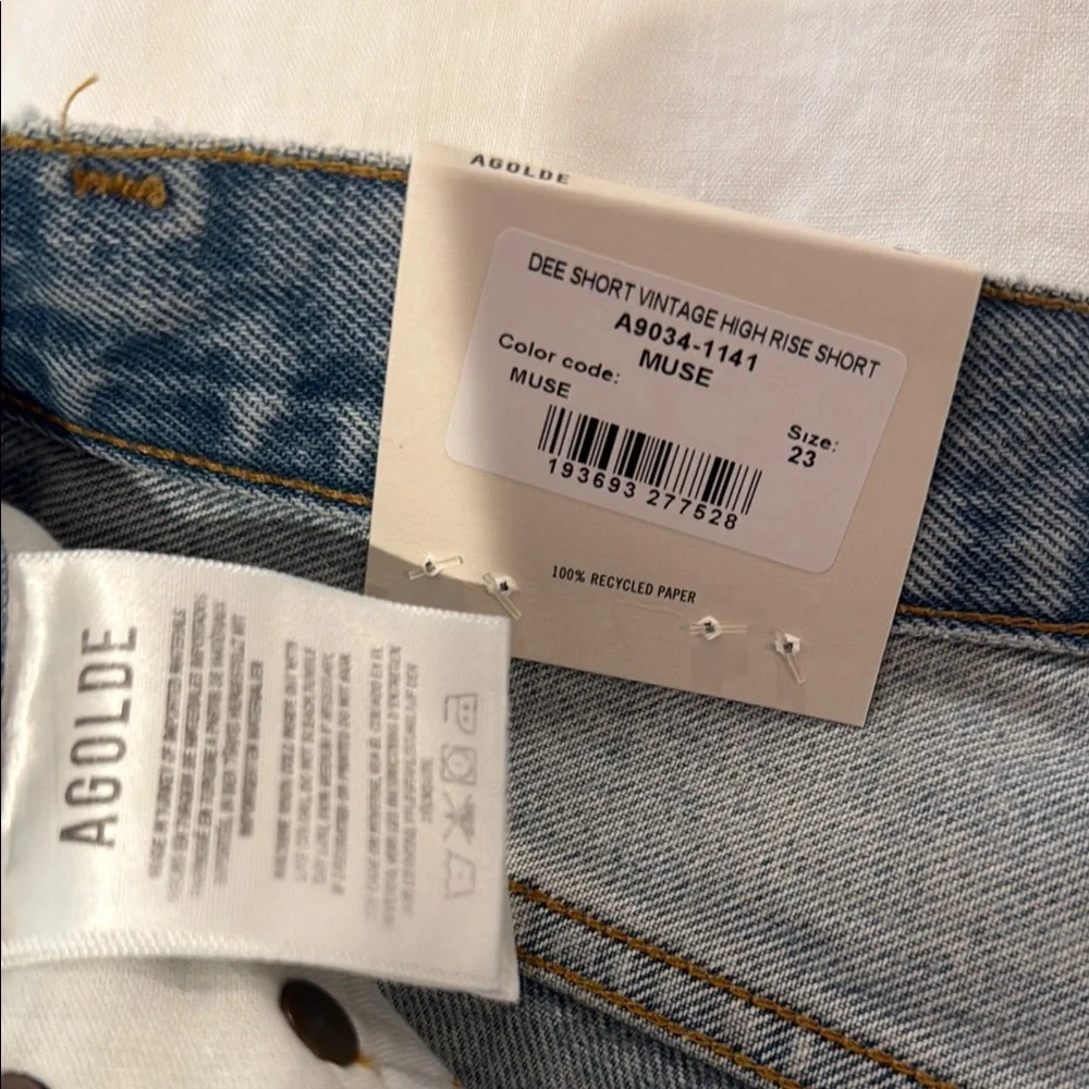 Agolde Denim Women's Shorts NWT - Picture 4 of 4